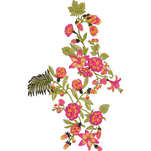 Flower Kurta Embroidery Design