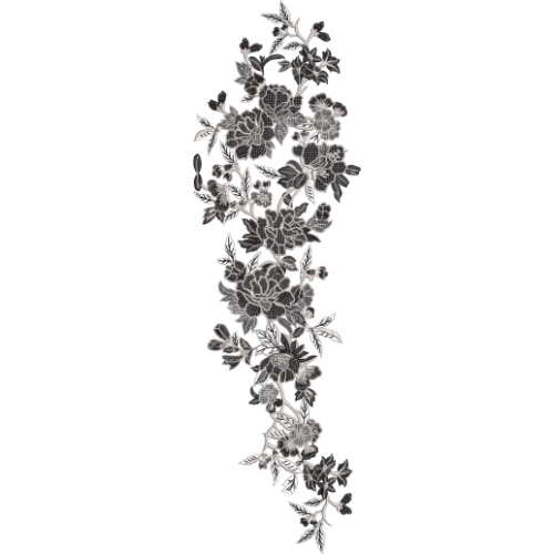 Motive Flower Embroidery Design