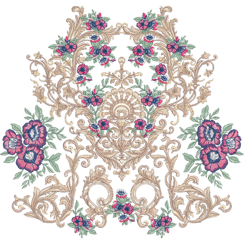 Flower Kurta Embroidery Design
