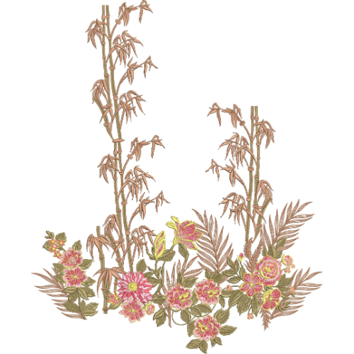 Simple Flower Embroidery Design