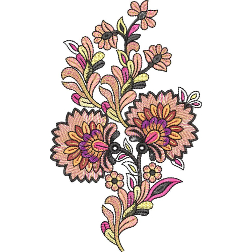 Simple Flower Embroidery Design