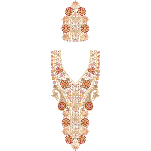 Kaftan Floral Embroidery Design