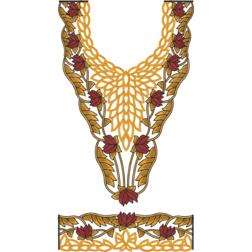 Kaftan Floral Embroidery Design