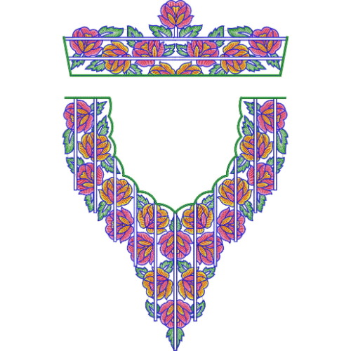 Kaftan Floral Embroidery Design