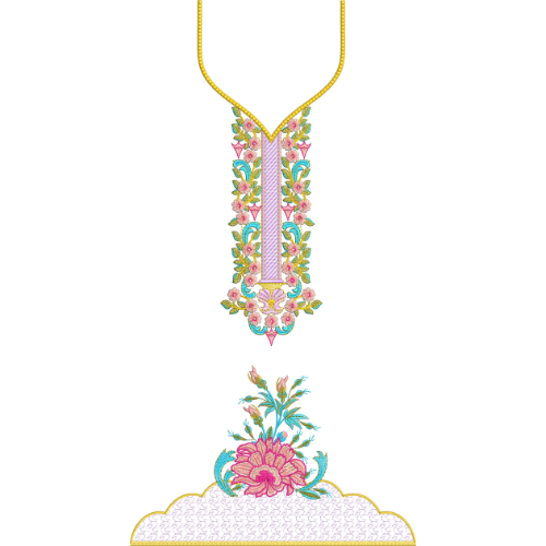 Kaftan Floral Embroidery Design