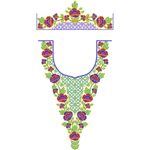 Kaftan Floral Embroidery Design
