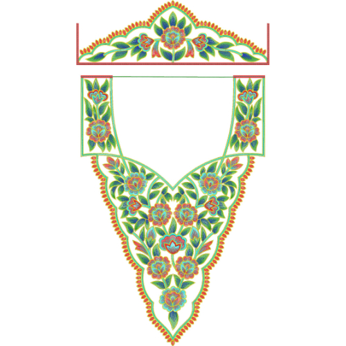 Flower Kaftan Embroidery Design