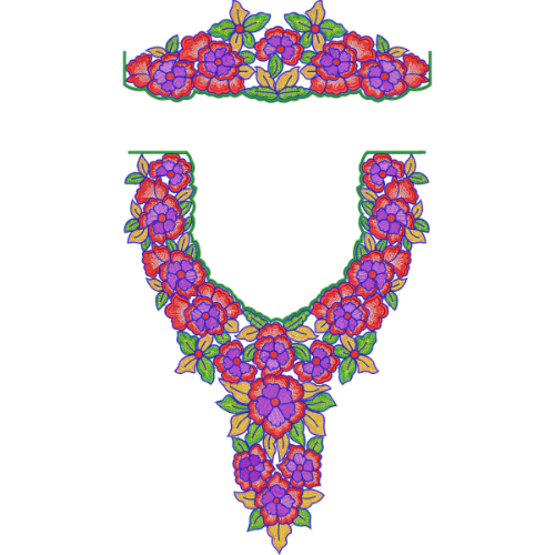 Flower Kaftan Embroidery Design