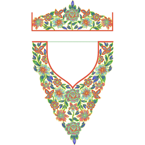 Flower Kaftan Embroidery Design