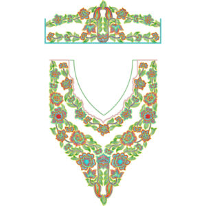 Kaftan Floral Embroidery Design