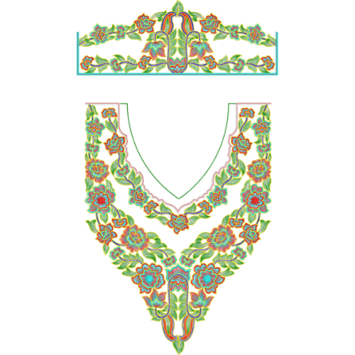 Kaftan Floral Embroidery Design