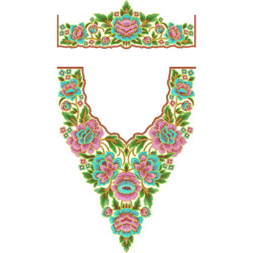 Kaftan Floral Embroidery Design