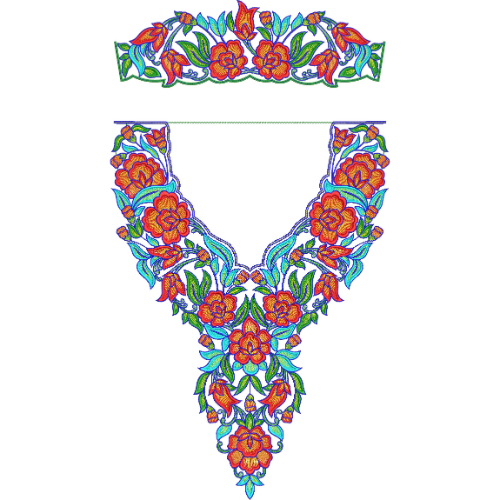 Kaftan Floral Embroidery Design