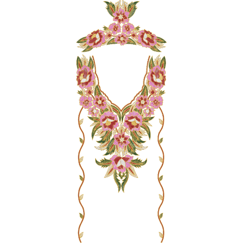 Kaftan Floral Embroidery Design