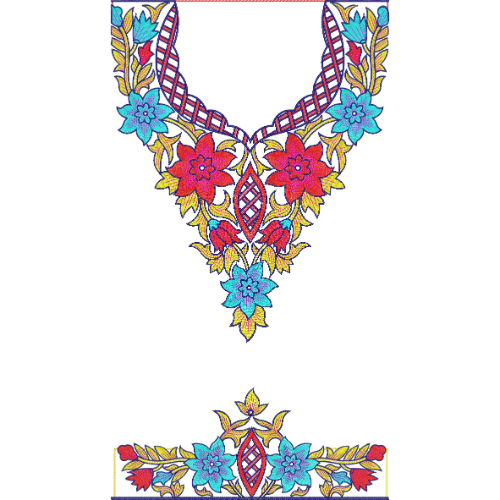 Flower Kaftan Embroidery Design