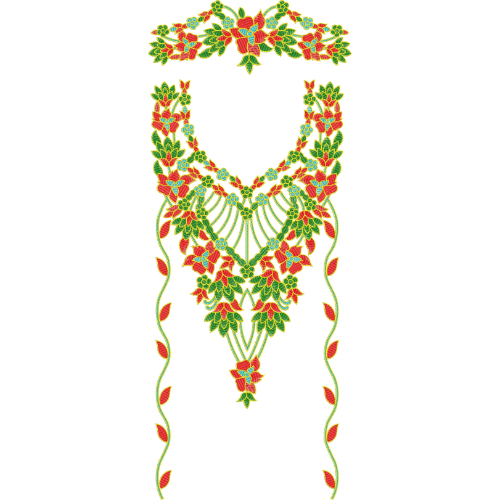 Flower Kaftan Embroidery Design