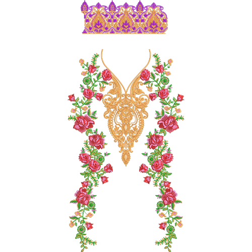 Flower Kaftan Embroidery Design