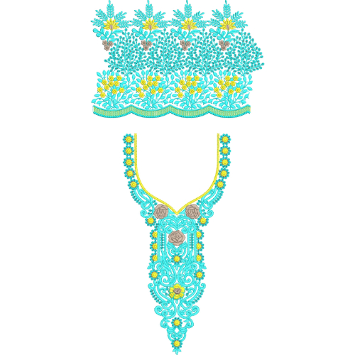 Flower Kaftan Embroidery Design