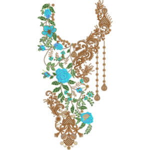 Unique Neck Embroidery Design