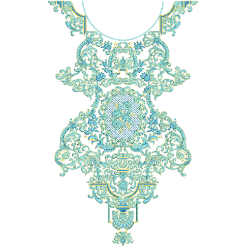 Neck Flower Embroidery Design