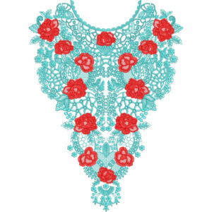 Neck Flower Embroidery Design