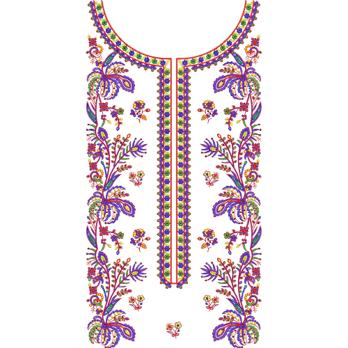 Unique Neck Embroidery Design