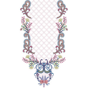 Neck Flower Embroidery Design