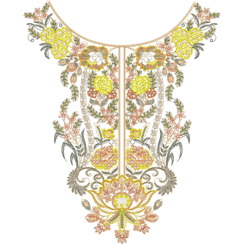 Simple Neck Embroidery Design