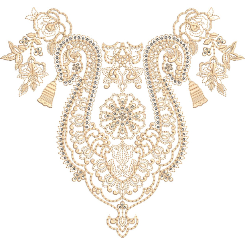 Unique Neck Embroidery Design