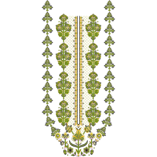 Neck Kurta Embroidery Design