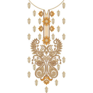 Neck Flower Embroidery Design