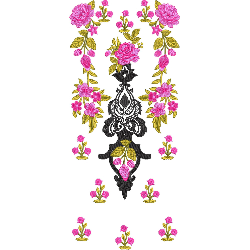 Neck Kurta Embroidery Design
