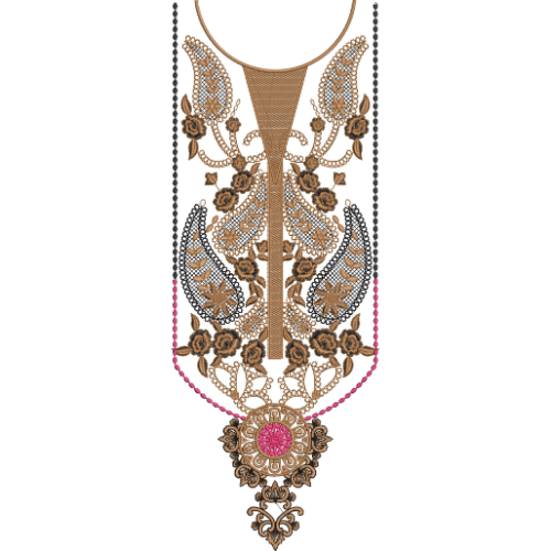 Beautiful Neck Embroidery Design