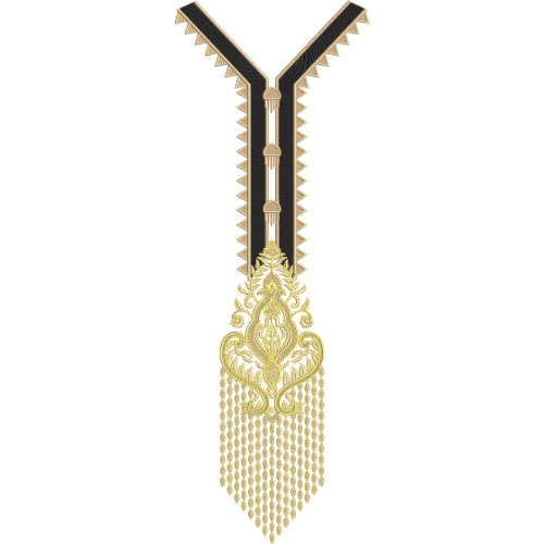 Neck Flower Embroidery Design