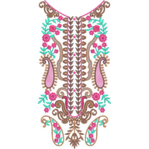 Neck Flower Embroidery Design