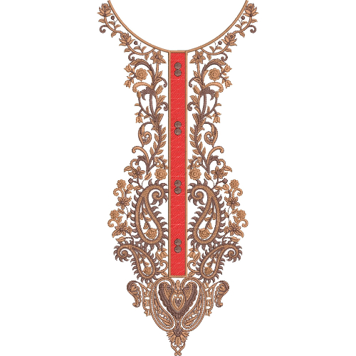 Neck Flower Embroidery Design