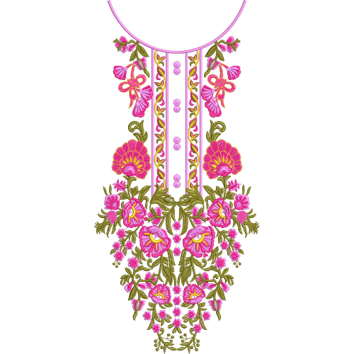 Neckline Embroidery Design