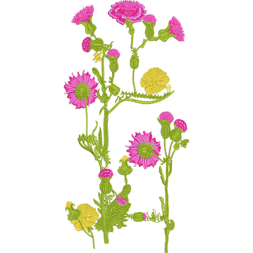 Neck Flower Embroidery Design