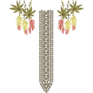 Unique Neck Embroidery Design