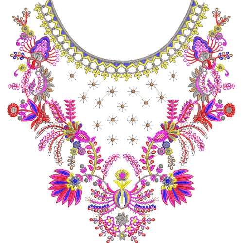 Neck Kurta Embroidery Design