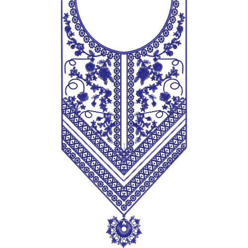 Neckline Embroidery Design