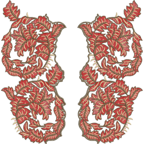 Neck Flower Embroidery Design