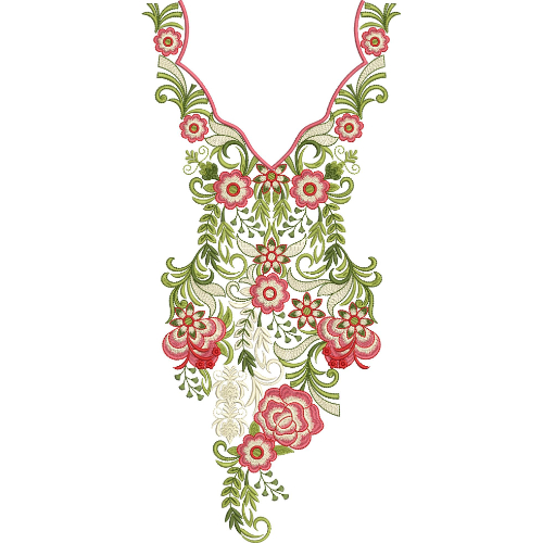 Neck Gala Embroidery Design