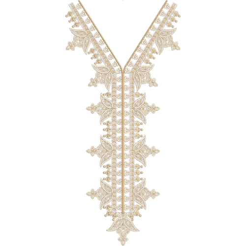 Neck Flower Embroidery Design