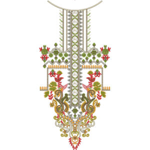 Neck Flower Embroidery Design