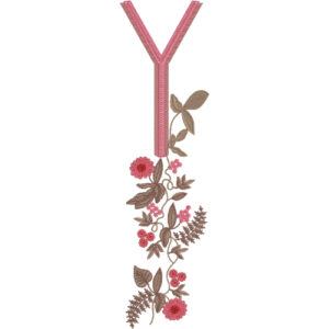 Neck Flower Embroidery Design