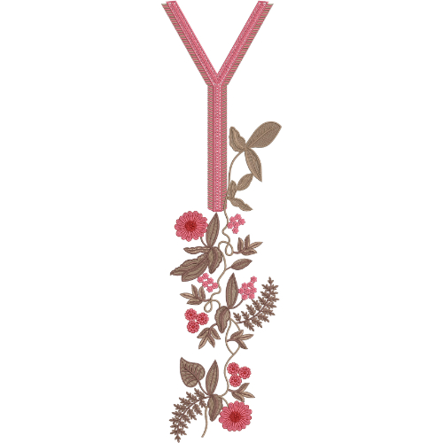 Neck Flower Embroidery Design