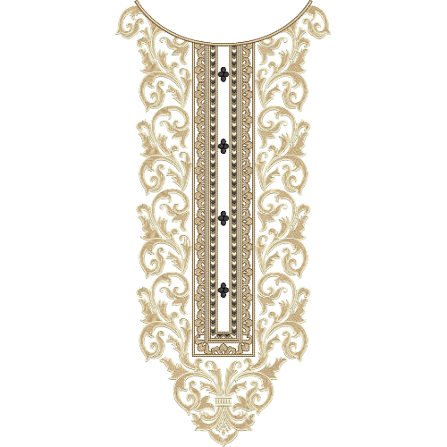 Unique Neck Embroidery Design