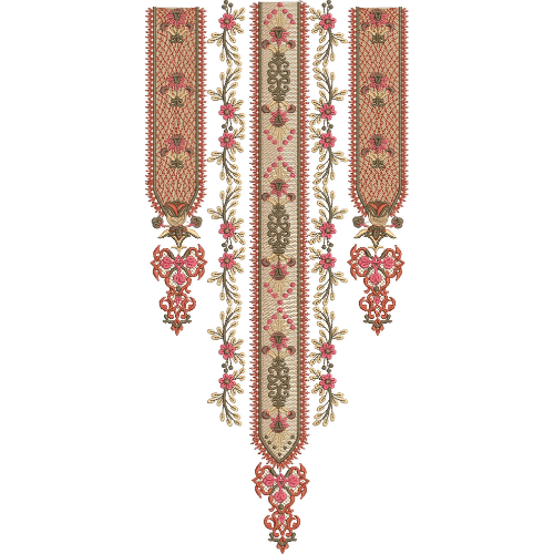 Unique Neck Embroidery Design