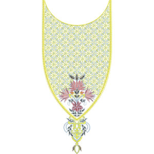 Neck Flower Embroidery Design